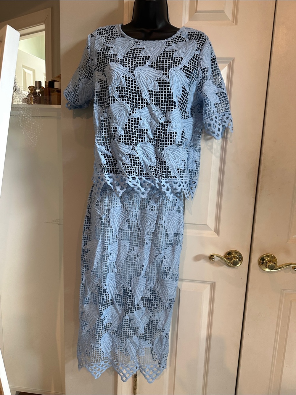 Joa Periwinkle Crochet skirt set